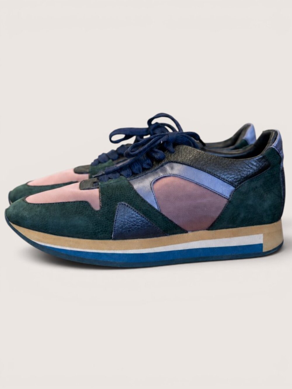 Burberry The Field Sneakers | Multicolor Suede & Leather * 39 - Picture 2 of 7
